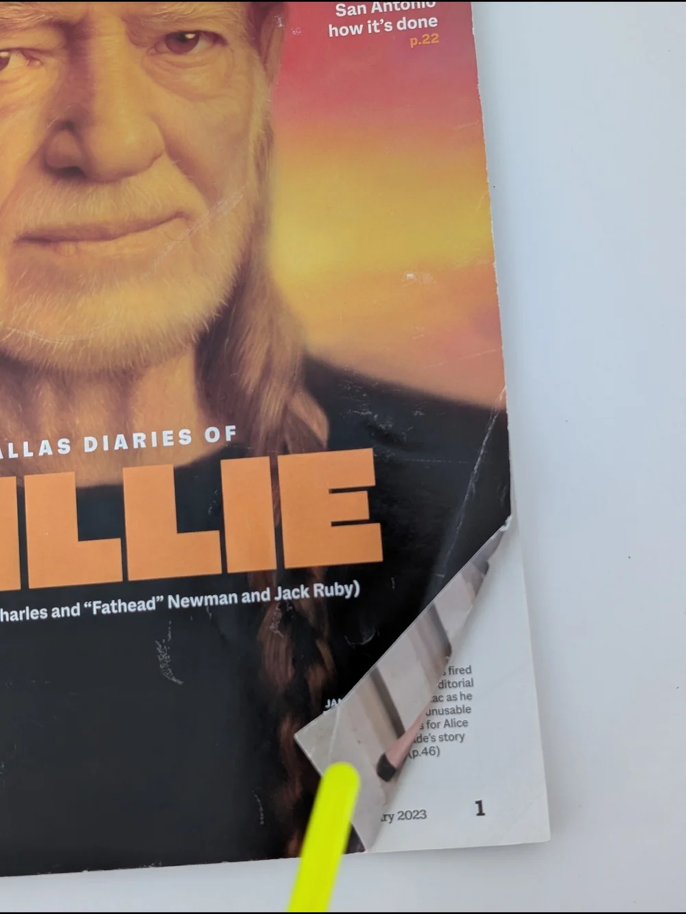 D Magazine Cover Featuring Willie Nelson The Dallas Diaries Of Willie Jan.2023